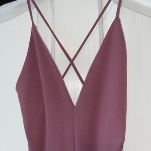 TOBI Mauve V-Neck Bodysuit